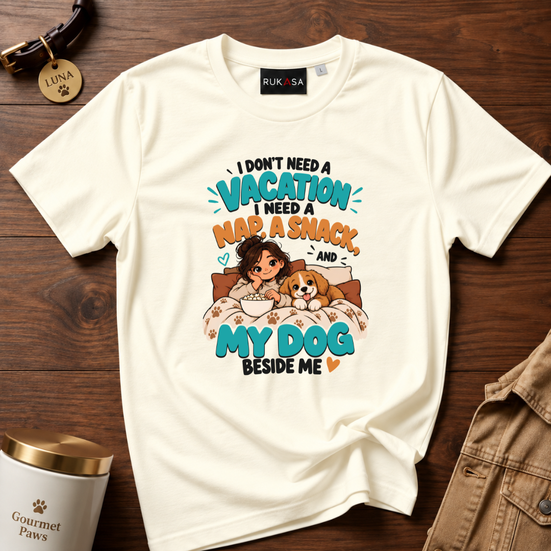 I Dont Need Vacation. Dog Love Tee