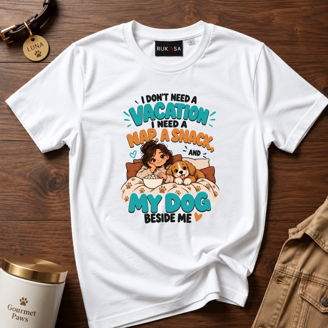 I Dont Need Vacation. Dog Love Tee
