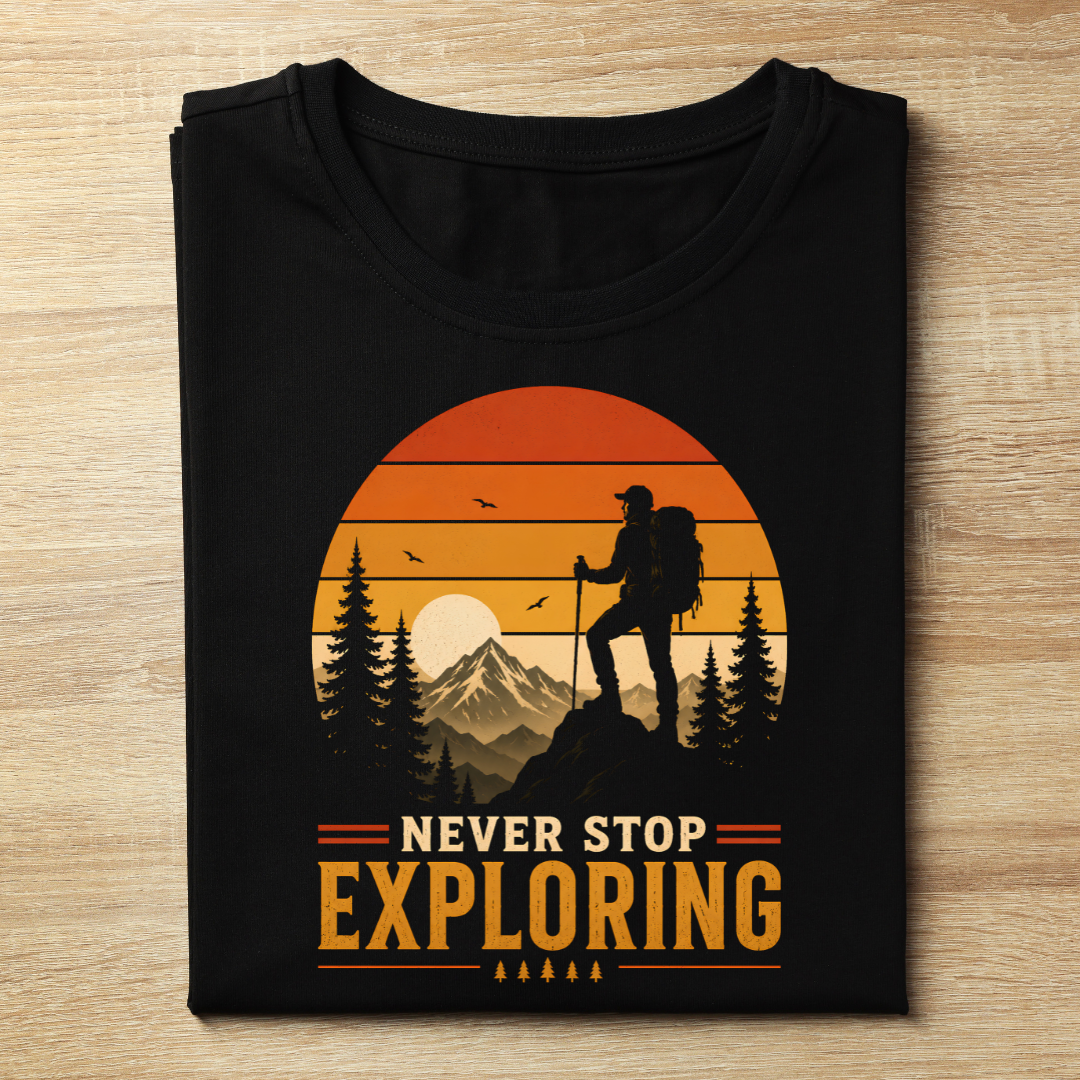 Never Stop Exploring Unisex T-Shirt
