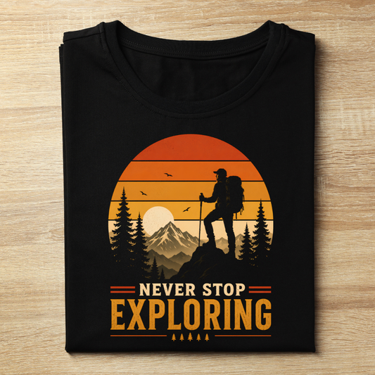 Never Stop Exploring Unisex T-Shirt