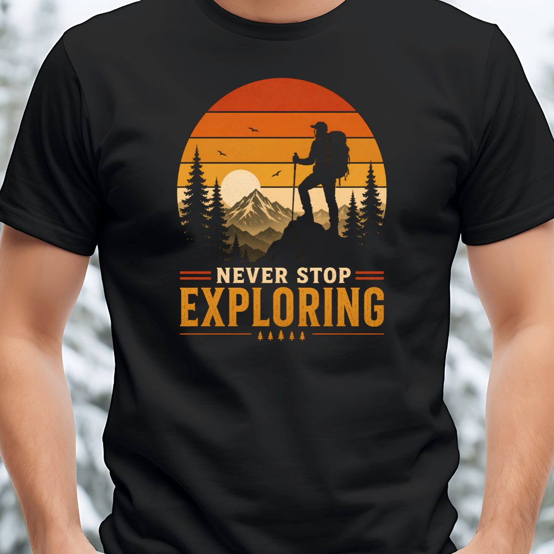 Never Stop Exploring Unisex T-Shirt