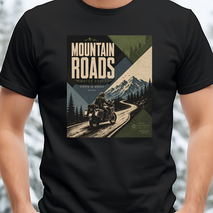 Mountain Roads Unisex Printed T-Shirt