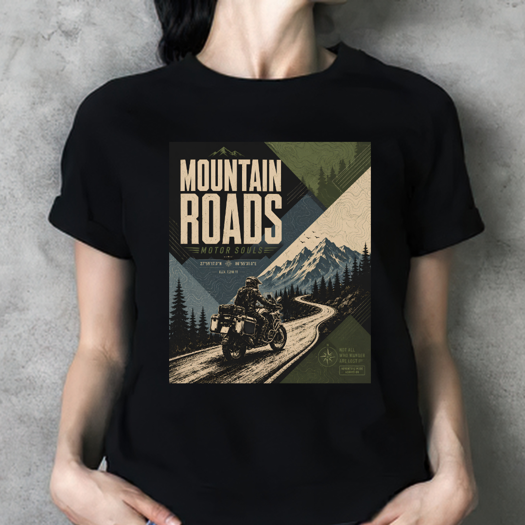 Mountain Roads Unisex Printed T-Shirt