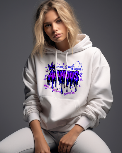 Aquarius Zodiac Unisex Oversized Hoodie
