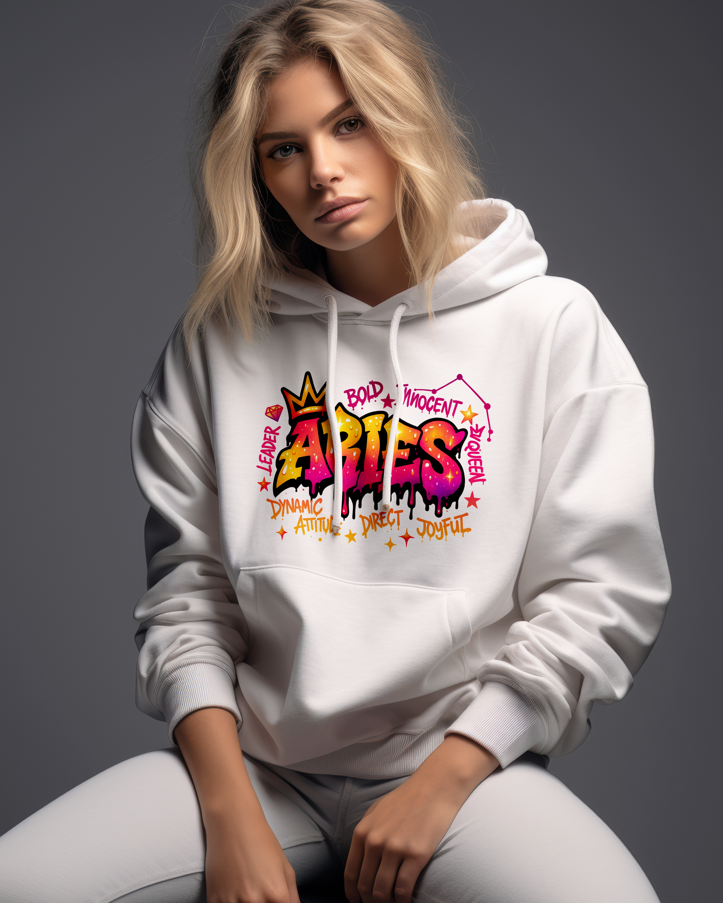 Aries Zodiac Unisex Oversized Hoodie