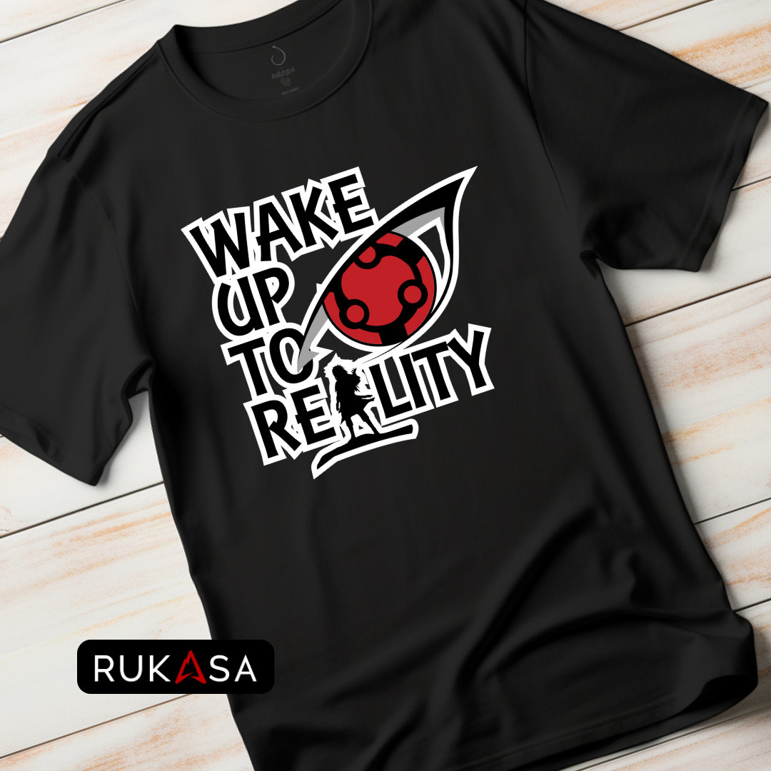 Wake Up To Reality Oversized Printed T-Shirt