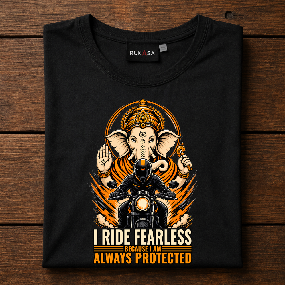 I Ride Fearless Lord Ganesha Tee