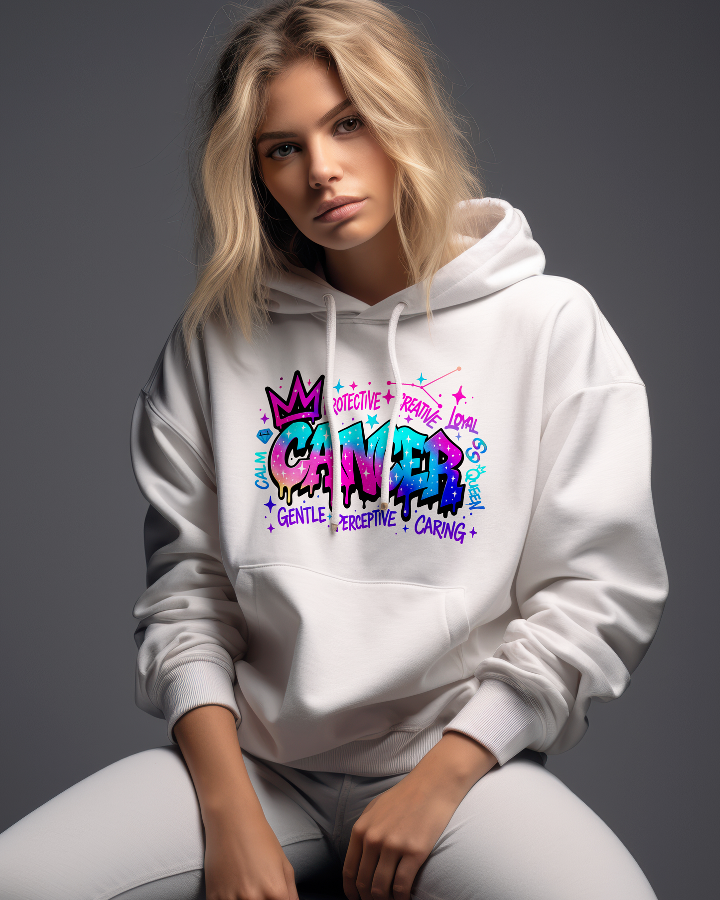 Cancer Zodiac Unisex Oversized Hoodie