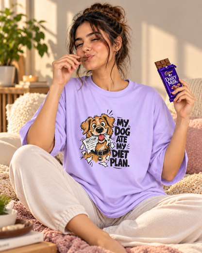 My Dog Ate My Diet Plan Unisex Oversized Standard T-Shirt