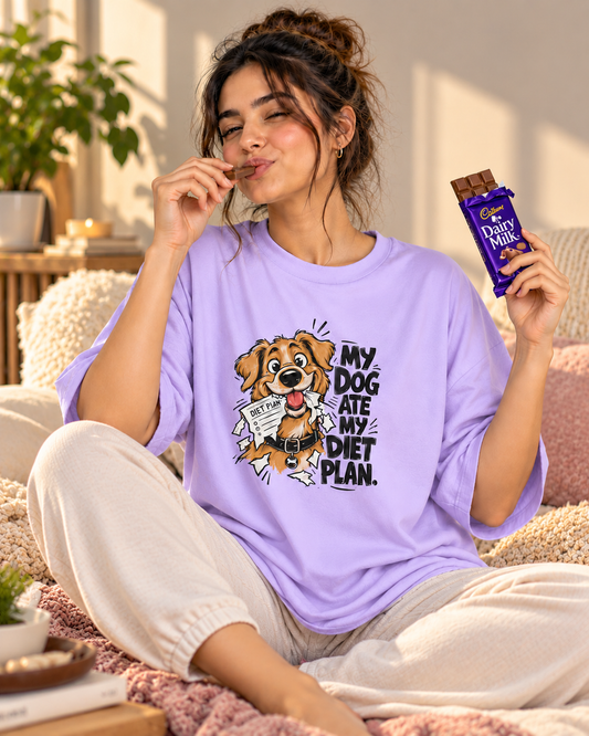 My Dog Ate My Diet Plan Unisex Oversized Standard T-Shirt