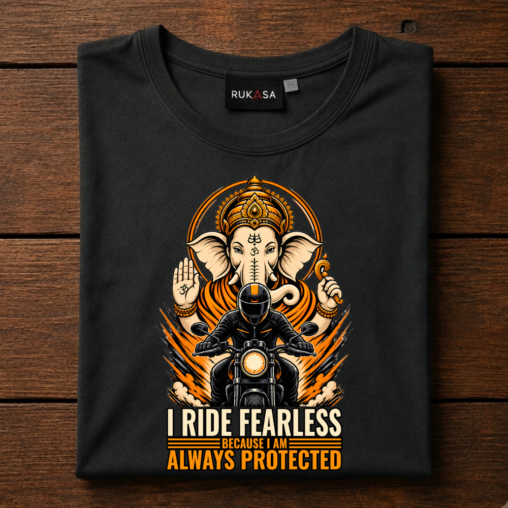 I Ride Fearless Lord Ganesha Tee