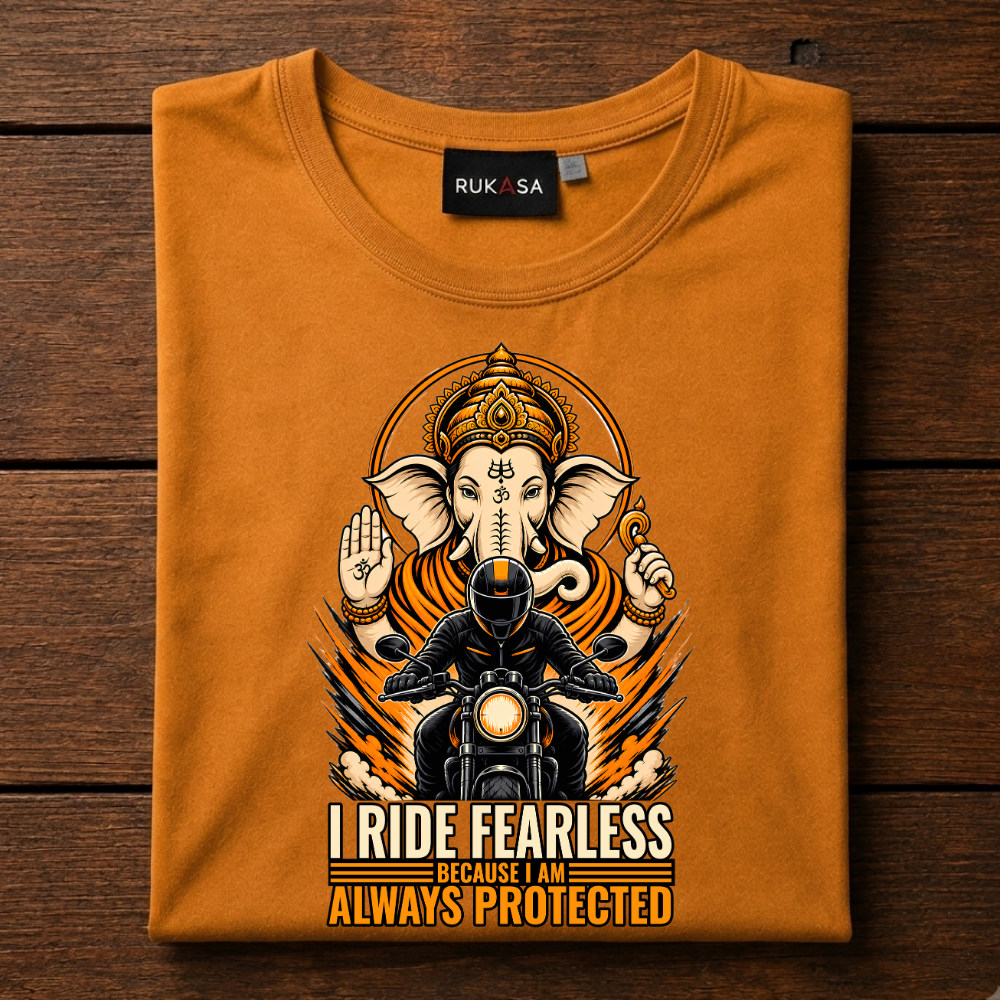 I Ride Fearless Lord Ganesha Tee