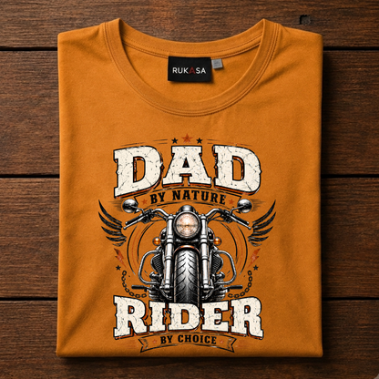 Dad By Nature Rider By Choice Tee