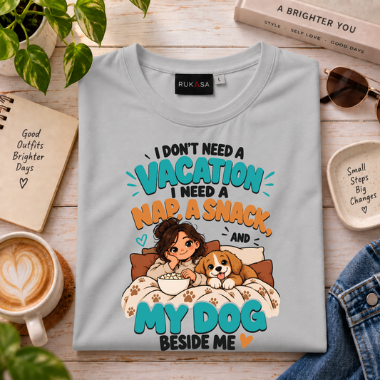 I Dont Need Vacation. Dog Love Tee