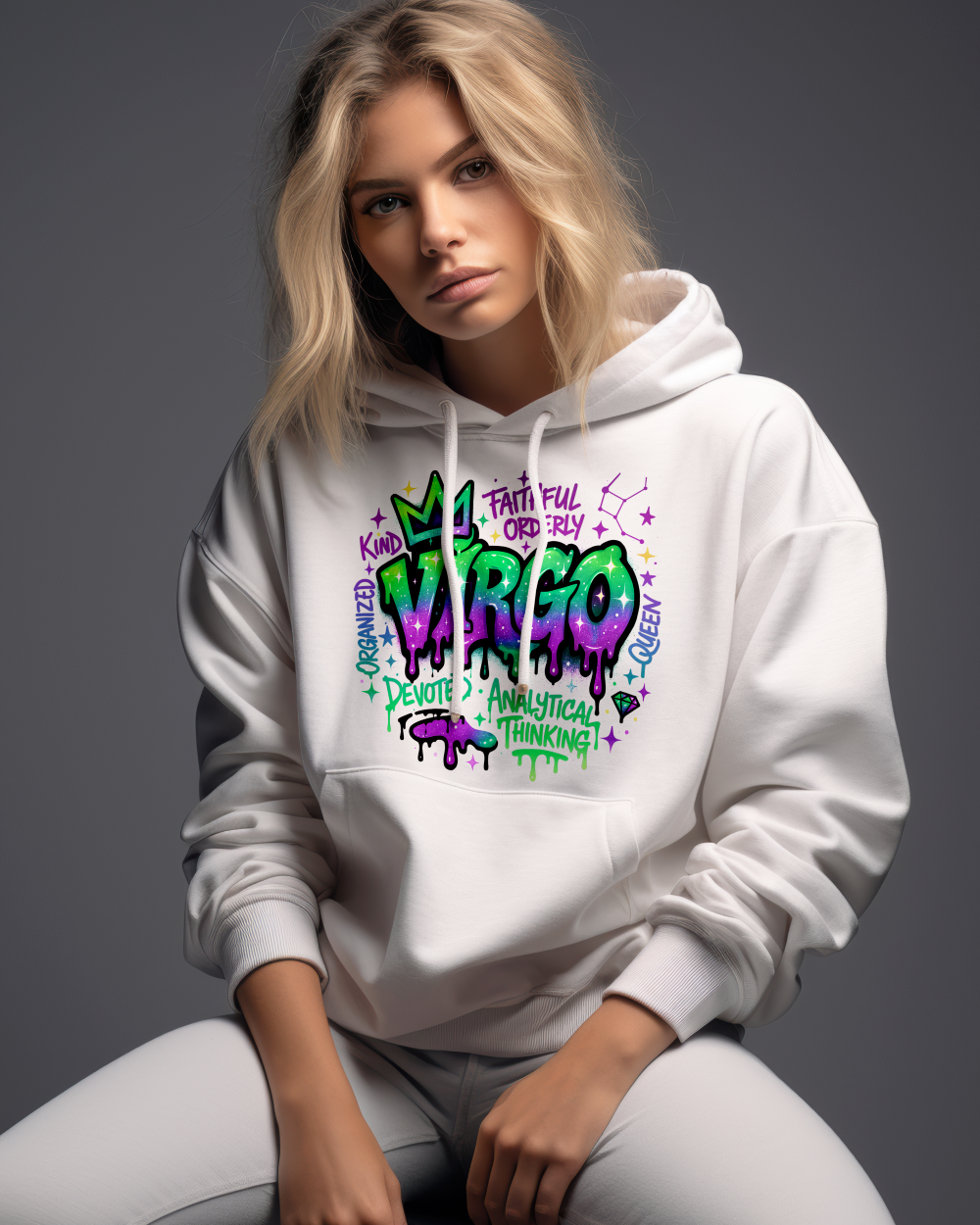 Virgo Zodiac Unisex Oversized Hoodie