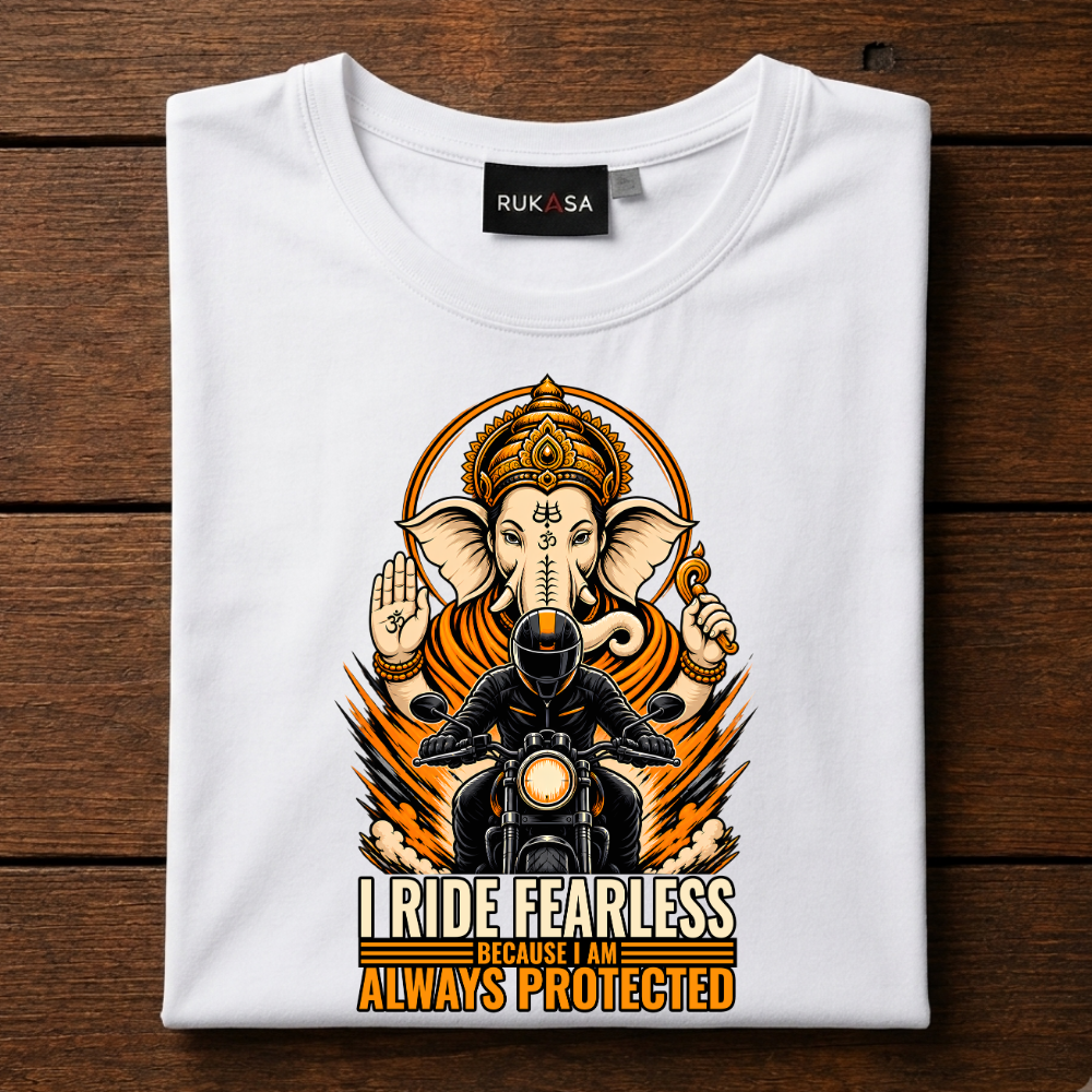 I Ride Fearless Lord Ganesha Tee