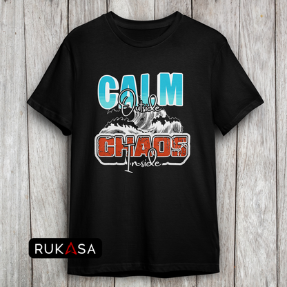 Calm Outside Chaos Inside Oversized T-Shirt