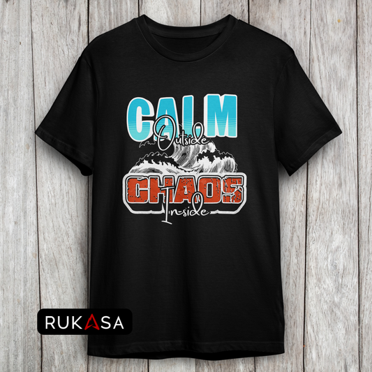 Calm Outside Chaos Inside Oversized T-Shirt