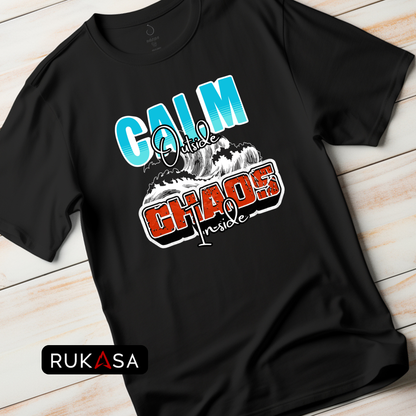 Calm Outside Chaos Inside Oversized T-Shirt